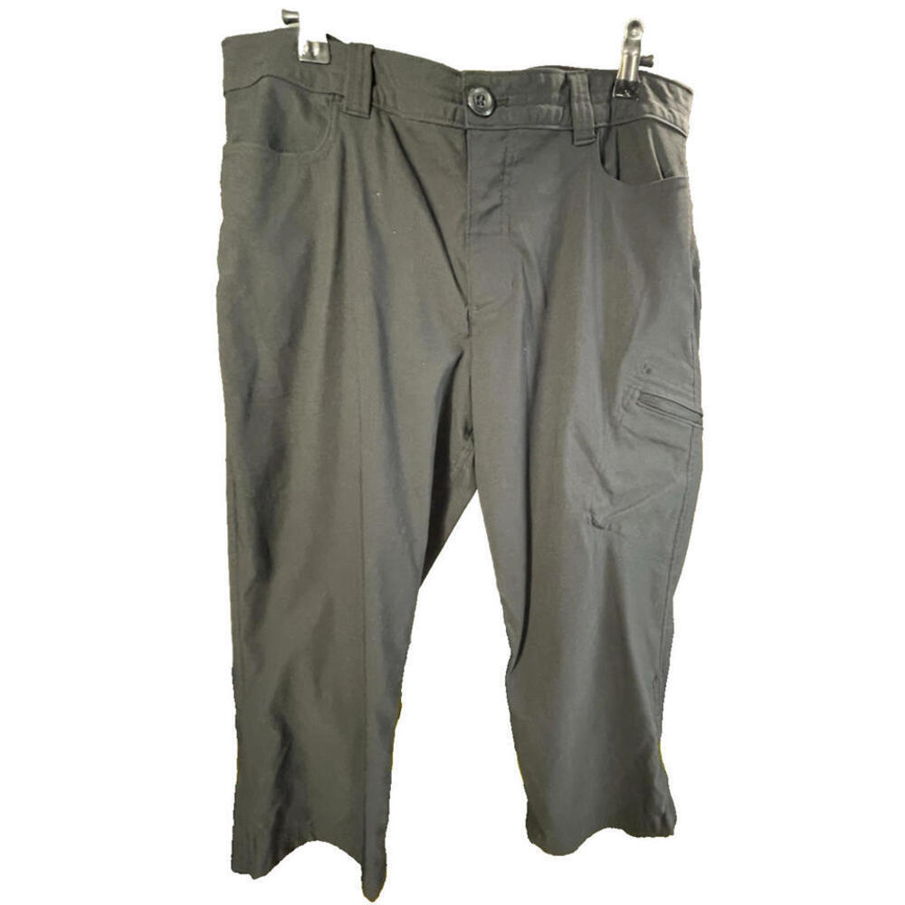 Eddie Bauer Women's Black Capri Crop Pants Size 14 Hiking Stretch Travel Active